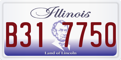 IL license plate B317750