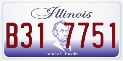 IL license plate B317751