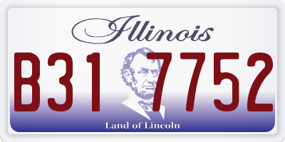 IL license plate B317752