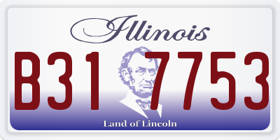 IL license plate B317753