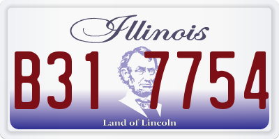 IL license plate B317754
