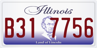 IL license plate B317756
