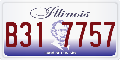 IL license plate B317757