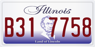 IL license plate B317758