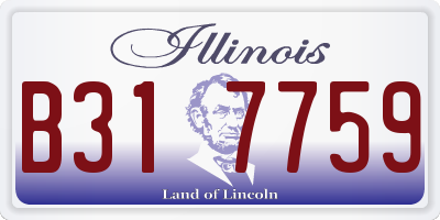 IL license plate B317759