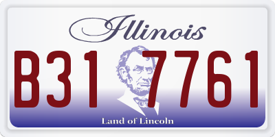 IL license plate B317761