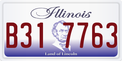 IL license plate B317763