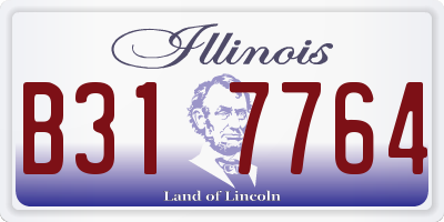 IL license plate B317764