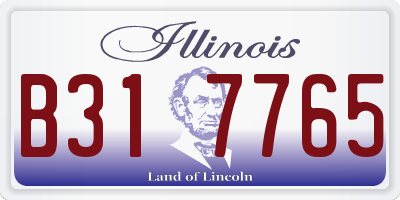 IL license plate B317765