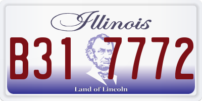 IL license plate B317772