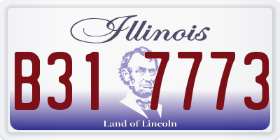 IL license plate B317773
