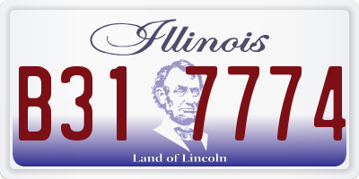 IL license plate B317774