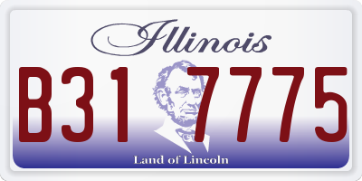 IL license plate B317775
