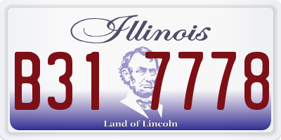 IL license plate B317778