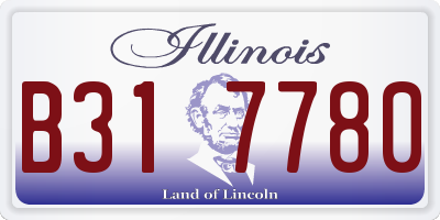 IL license plate B317780