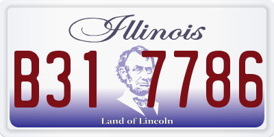 IL license plate B317786