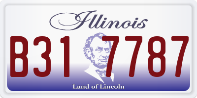 IL license plate B317787