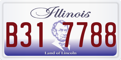 IL license plate B317788