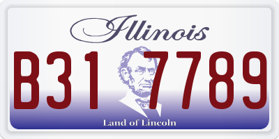 IL license plate B317789