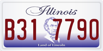 IL license plate B317790