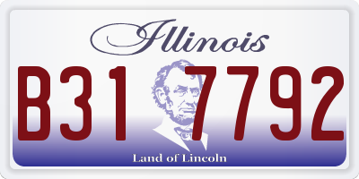 IL license plate B317792