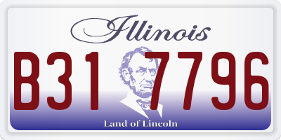 IL license plate B317796