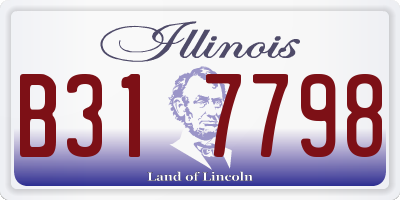 IL license plate B317798