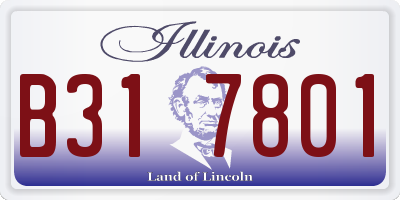 IL license plate B317801