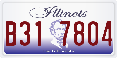 IL license plate B317804