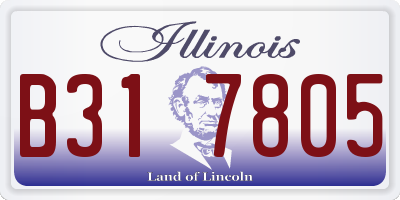 IL license plate B317805