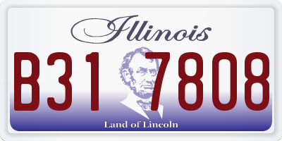IL license plate B317808