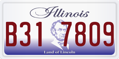 IL license plate B317809