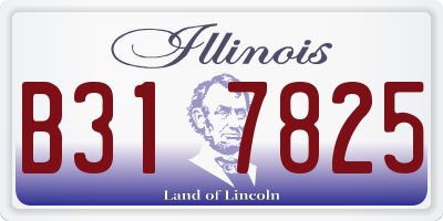 IL license plate B317825