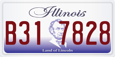 IL license plate B317828