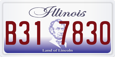 IL license plate B317830