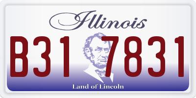 IL license plate B317831