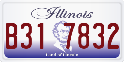 IL license plate B317832