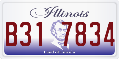 IL license plate B317834