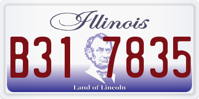 IL license plate B317835