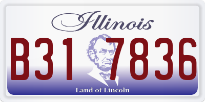 IL license plate B317836
