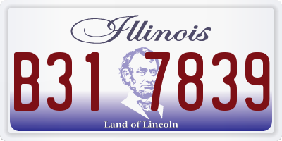 IL license plate B317839