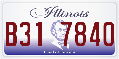 IL license plate B317840