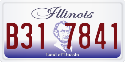 IL license plate B317841