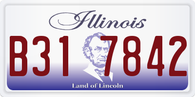 IL license plate B317842