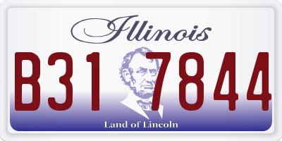 IL license plate B317844