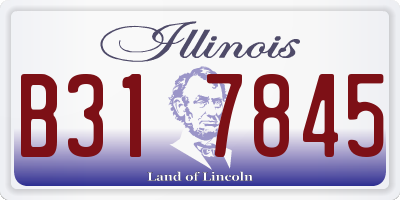 IL license plate B317845