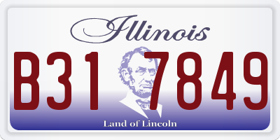IL license plate B317849