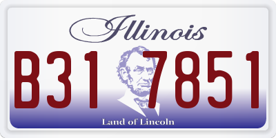 IL license plate B317851