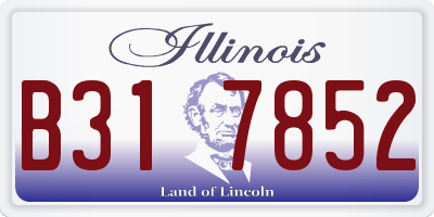 IL license plate B317852