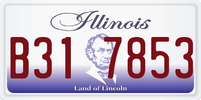 IL license plate B317853